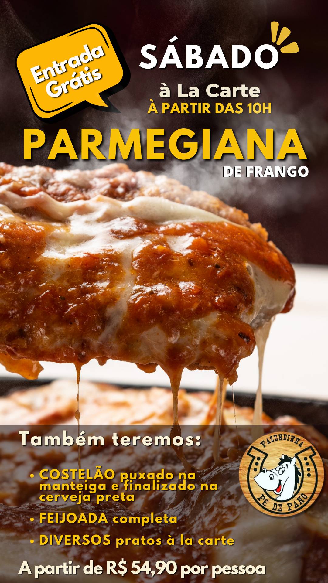 Fazendinha Pé de Pano cardápio