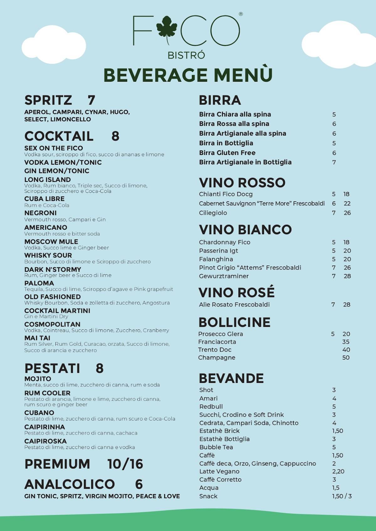 Menu di Fico Bistrò 