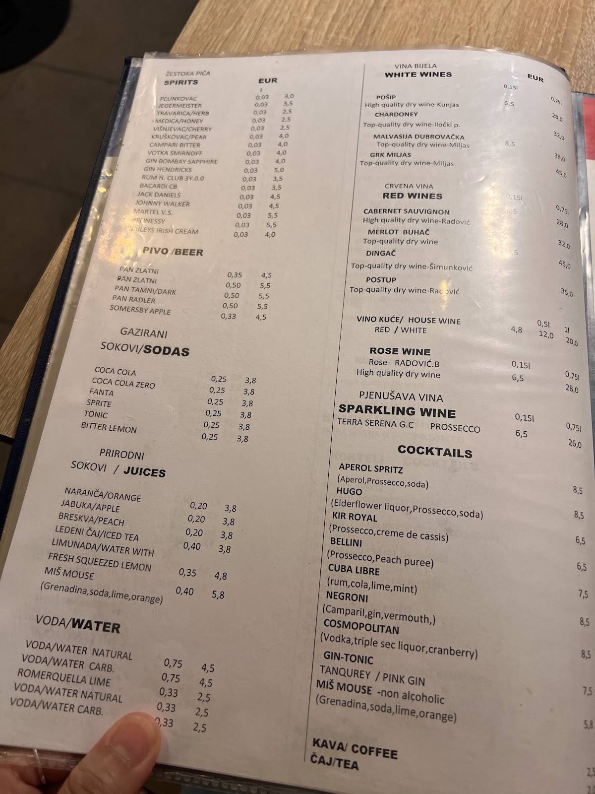 Menu di Fish Bar El Pulpo 