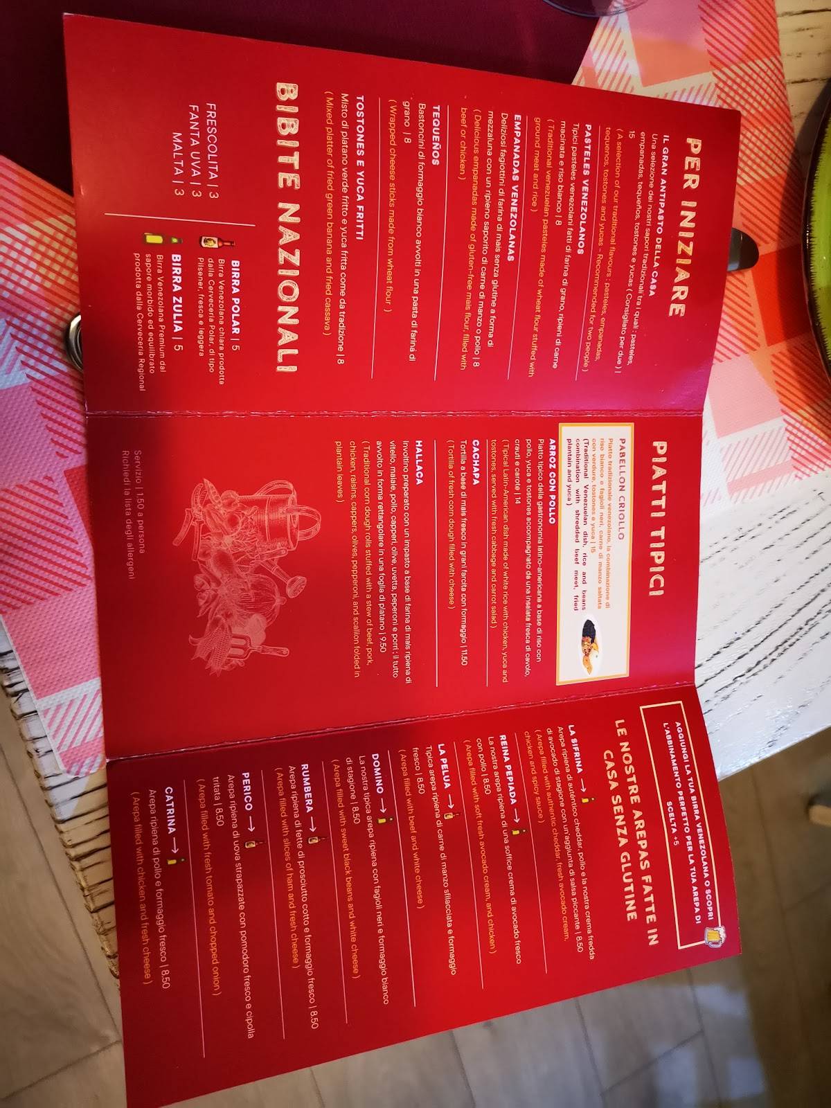 Menu di L'Areperia 