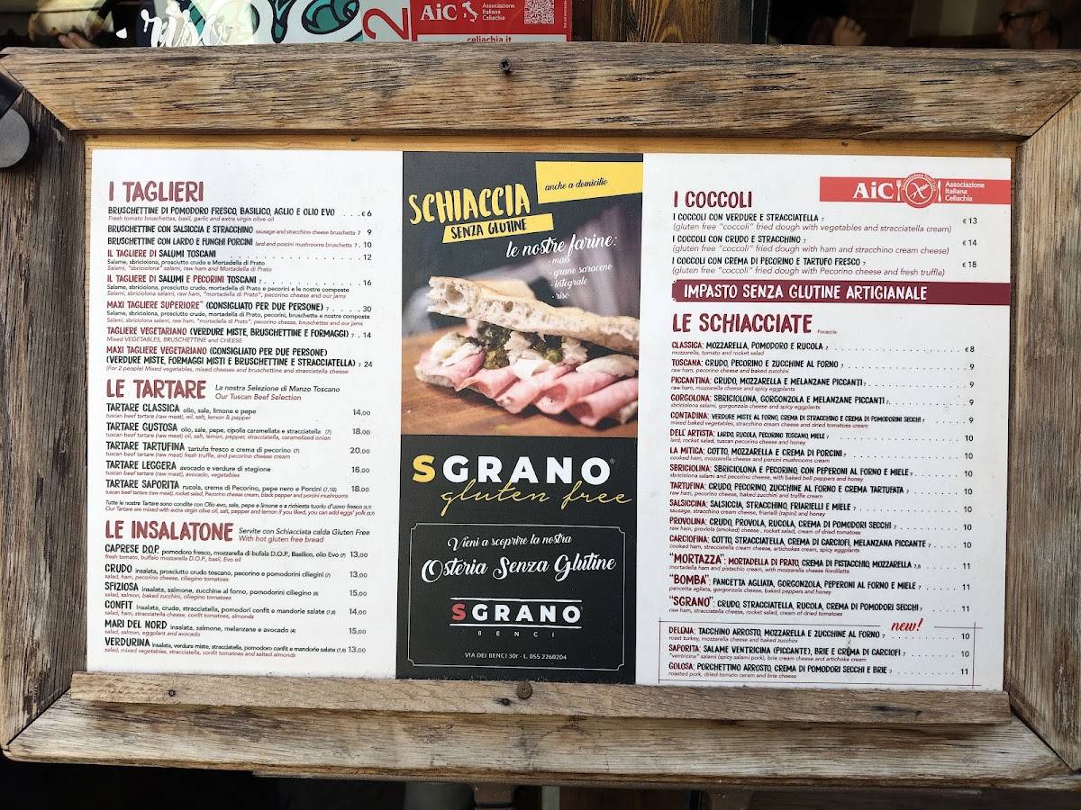 Menu di Sgrano 