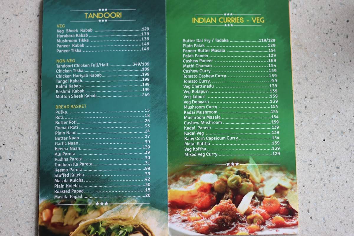 Food Waves menu