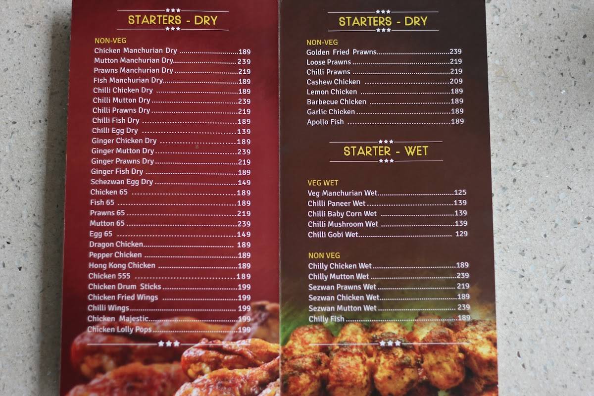 Food Waves menu