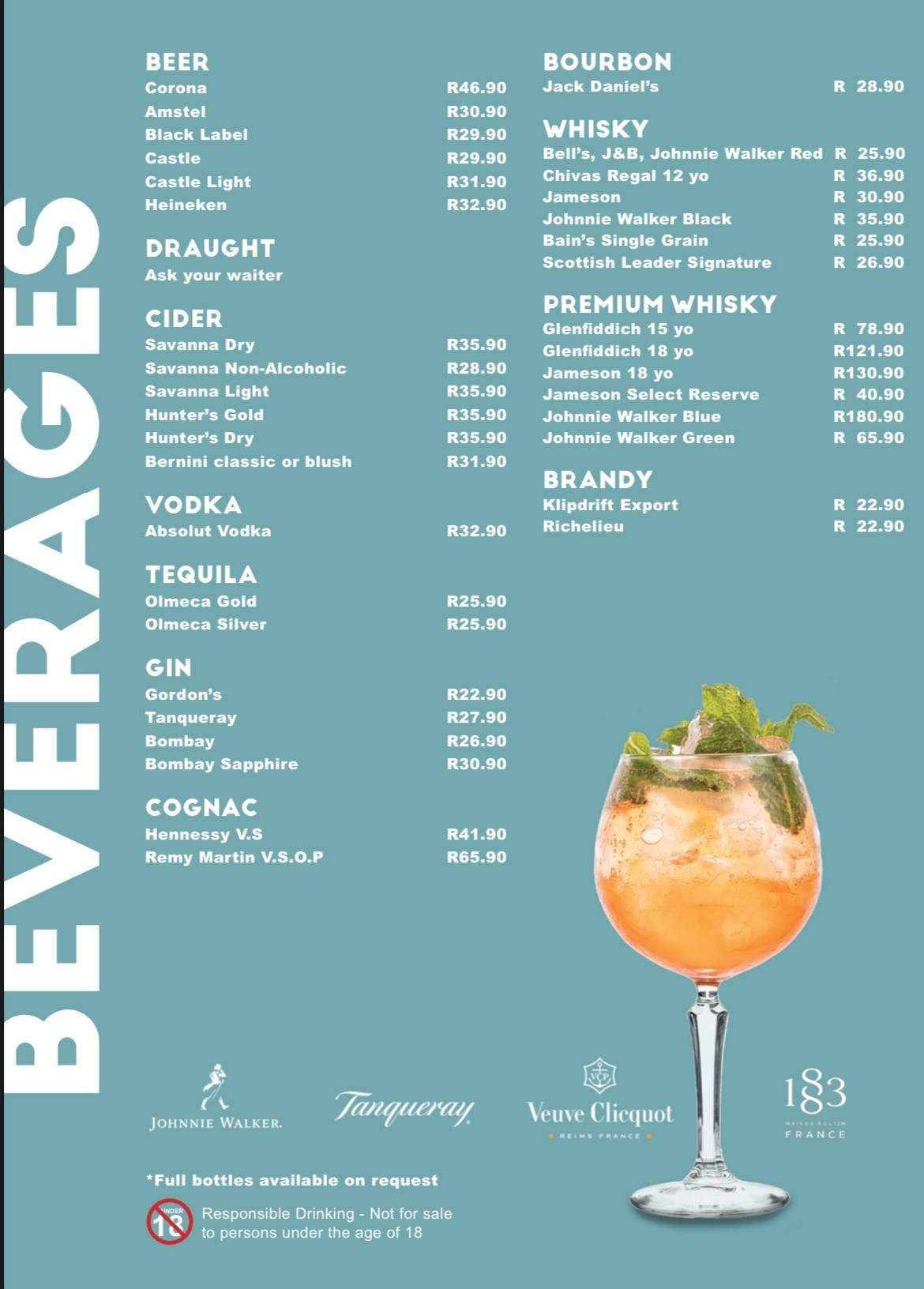 Menu at Food Chain Cafe & Grill, Pretoria, Kolonnade Shopping Centre
