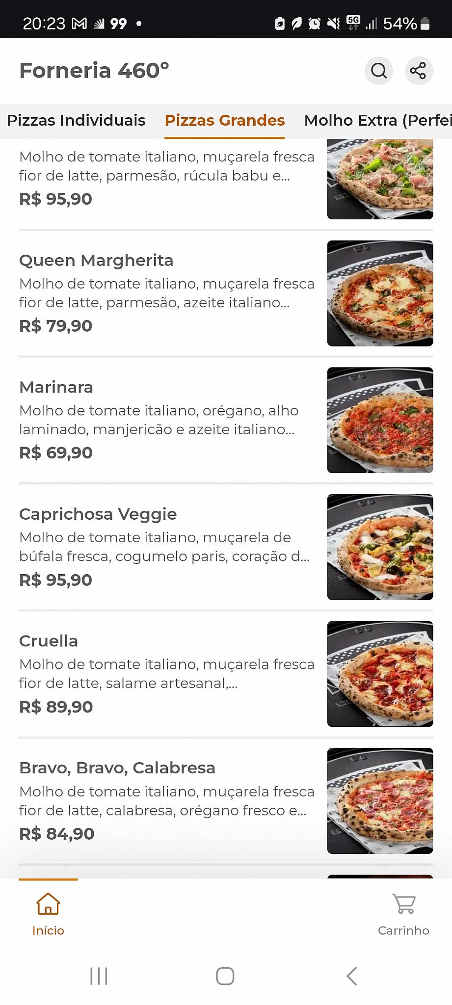 430º Gradi cardápio