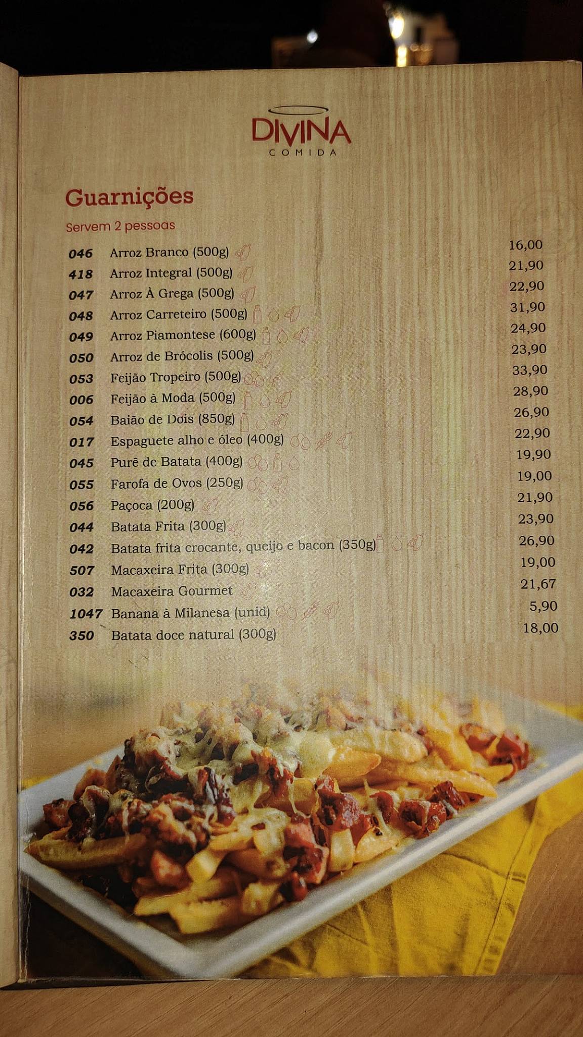 Divina Comida cardápio