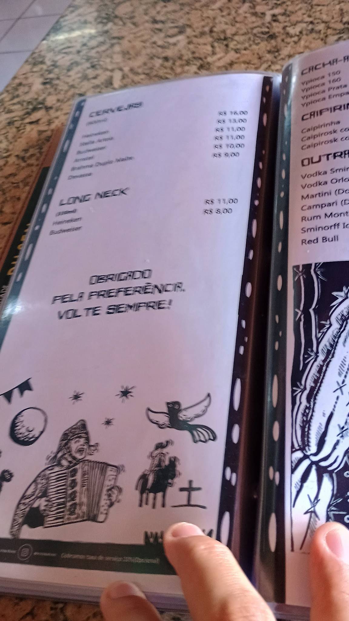 Rei do Baião cardápio