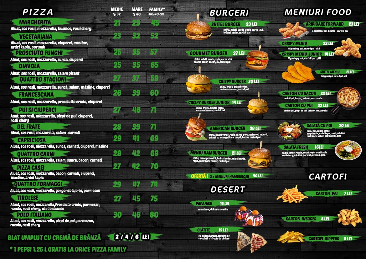 Menu de Forward Food
