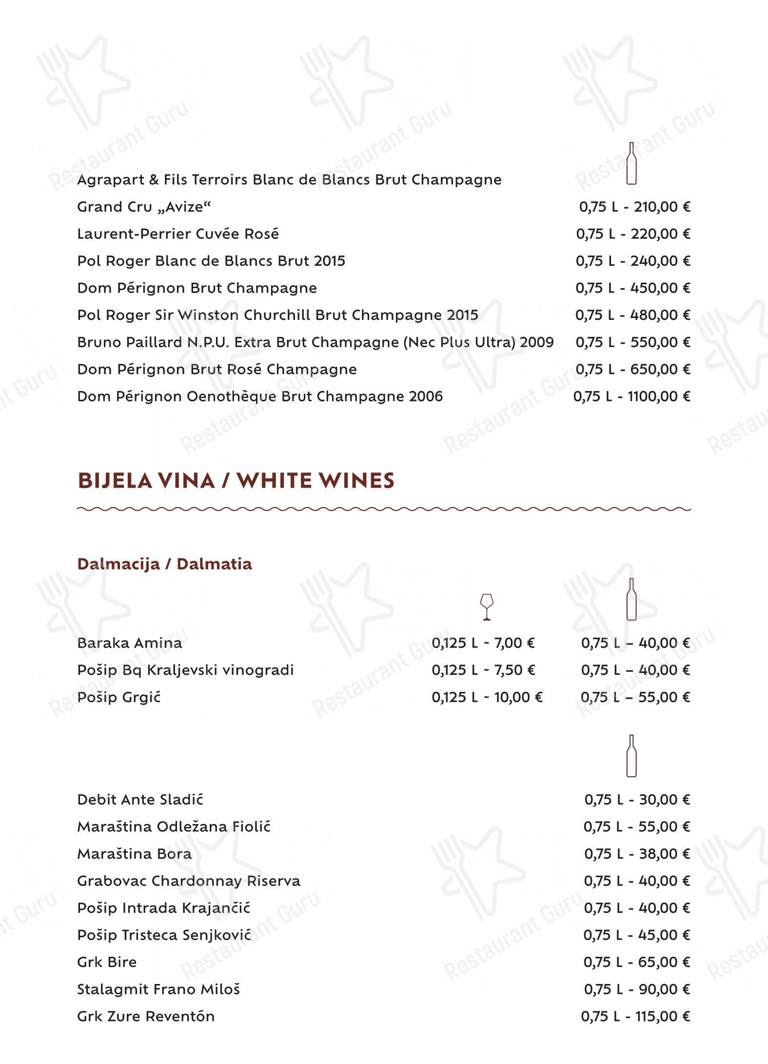Menu bar per Foša in Zara