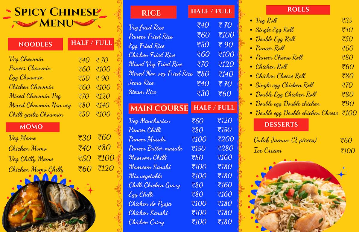 Friends Bhookh Cafe menu