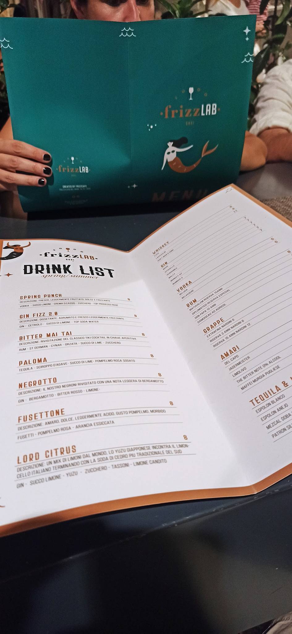 Menu di Frizzcafè Bari - Lungomare 
