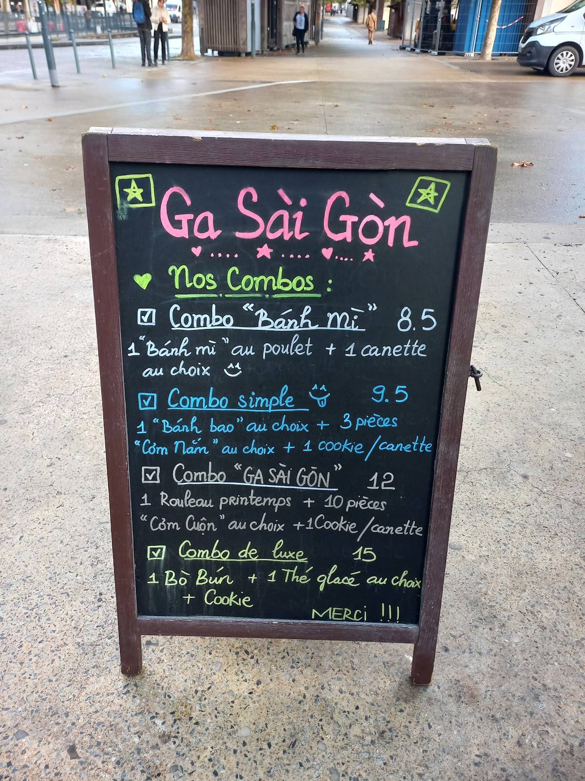 Menu de Ga Sai Gon