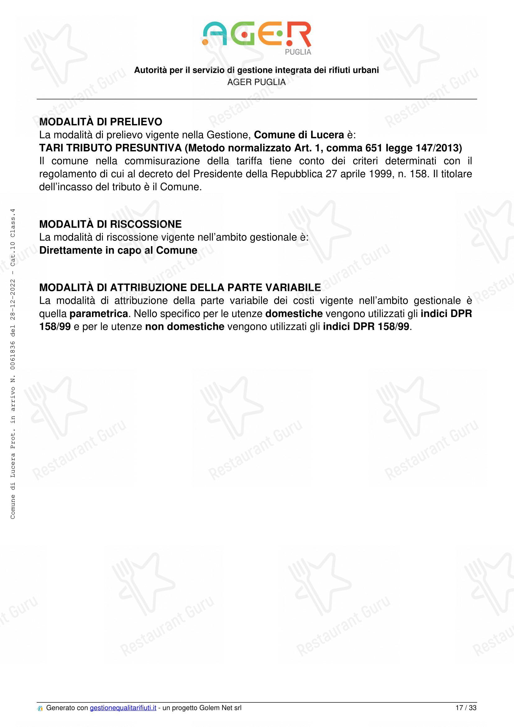 Menu di Galaad - Детское