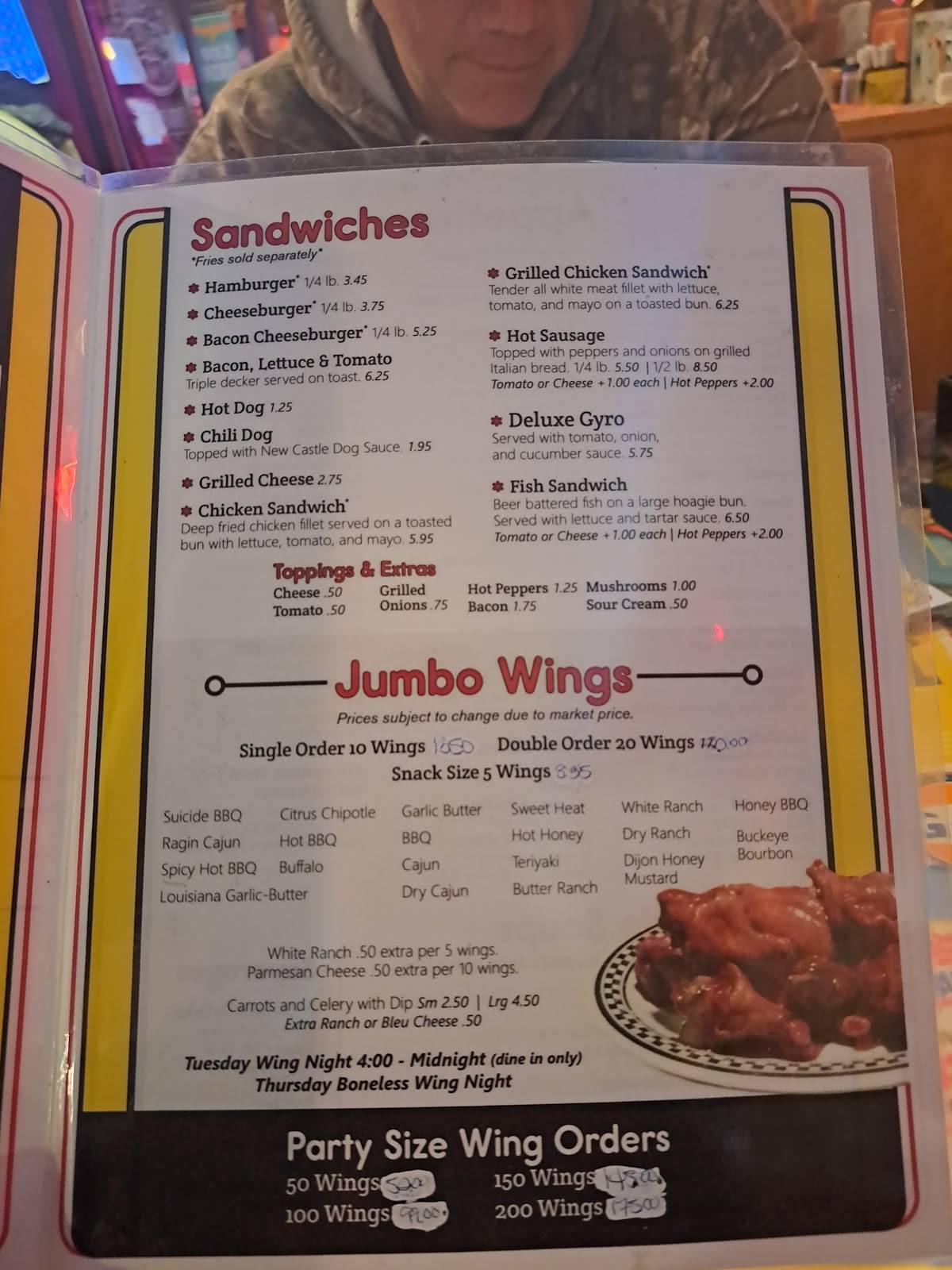 Menu at Gasoline Alley pub & bar, Niles