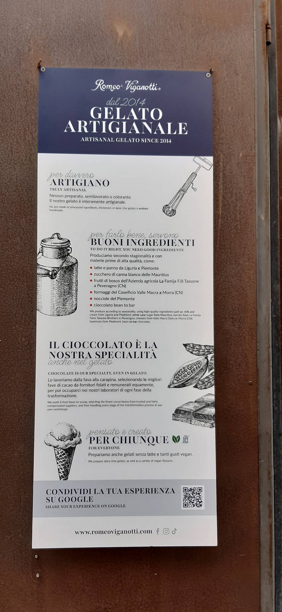 Menu di Gelateria Romeo Viganotti 