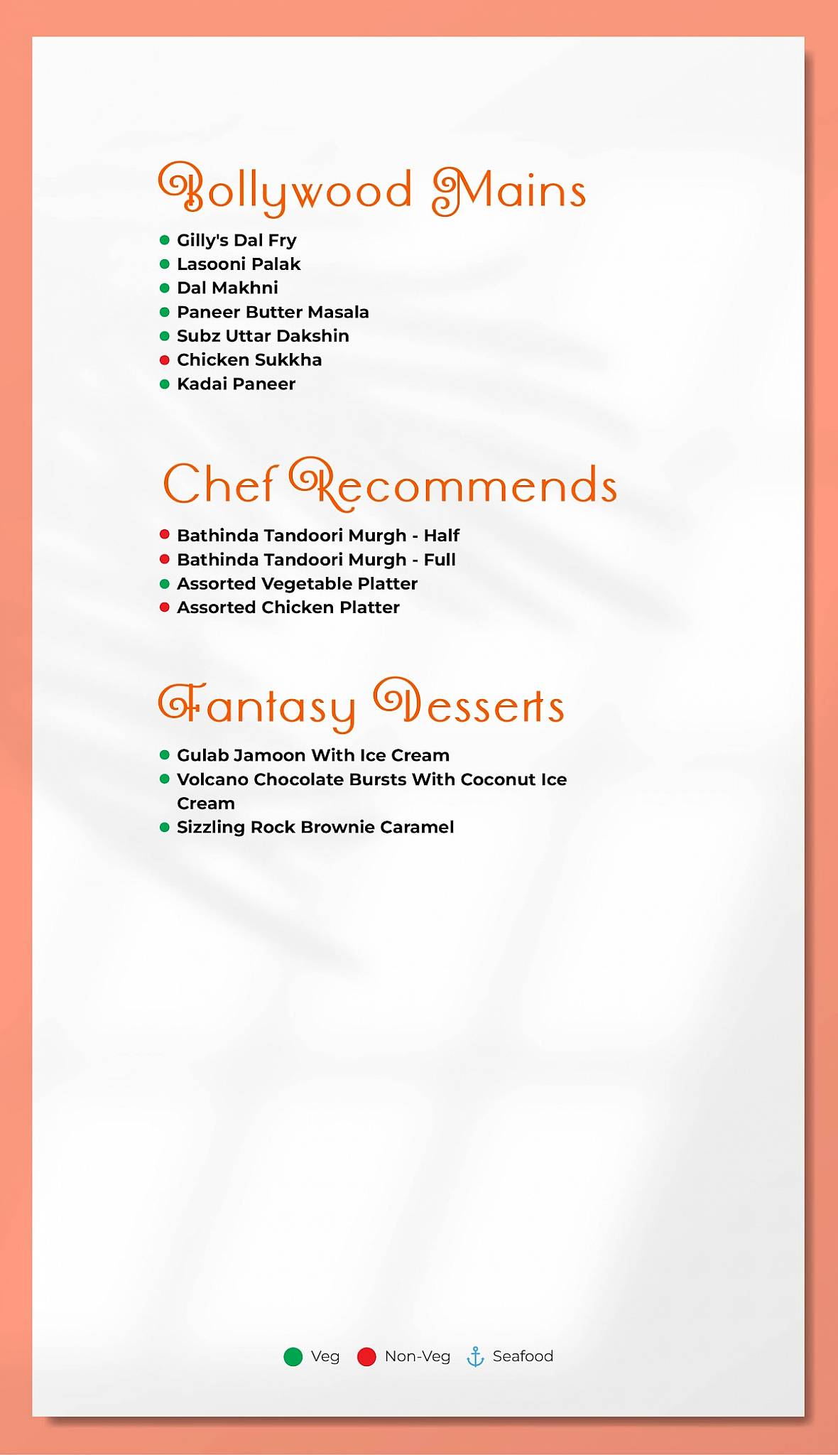 Gillys Restobar menu