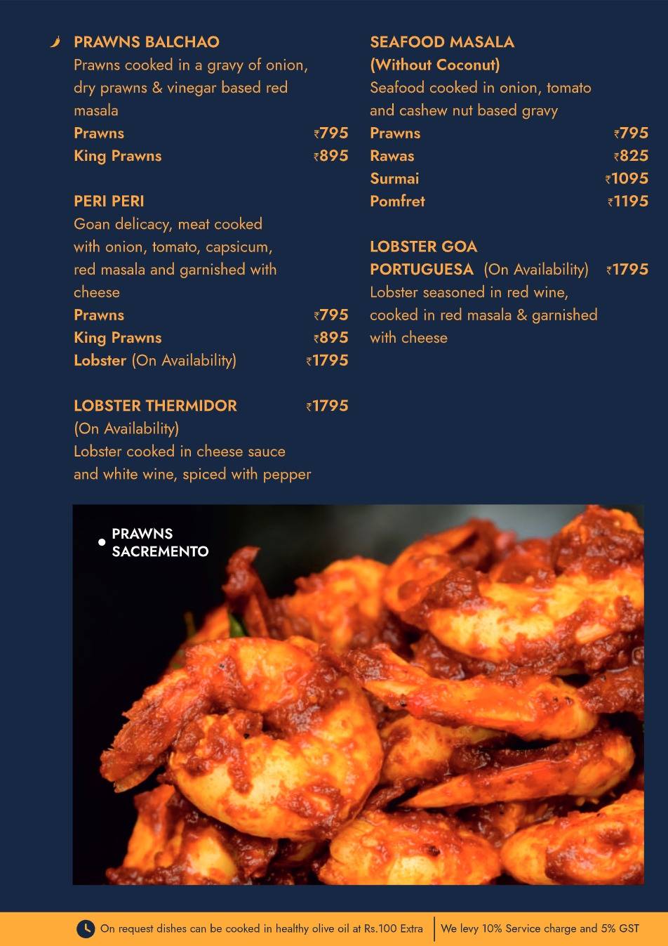 Goa Portuguesa Restobar menu