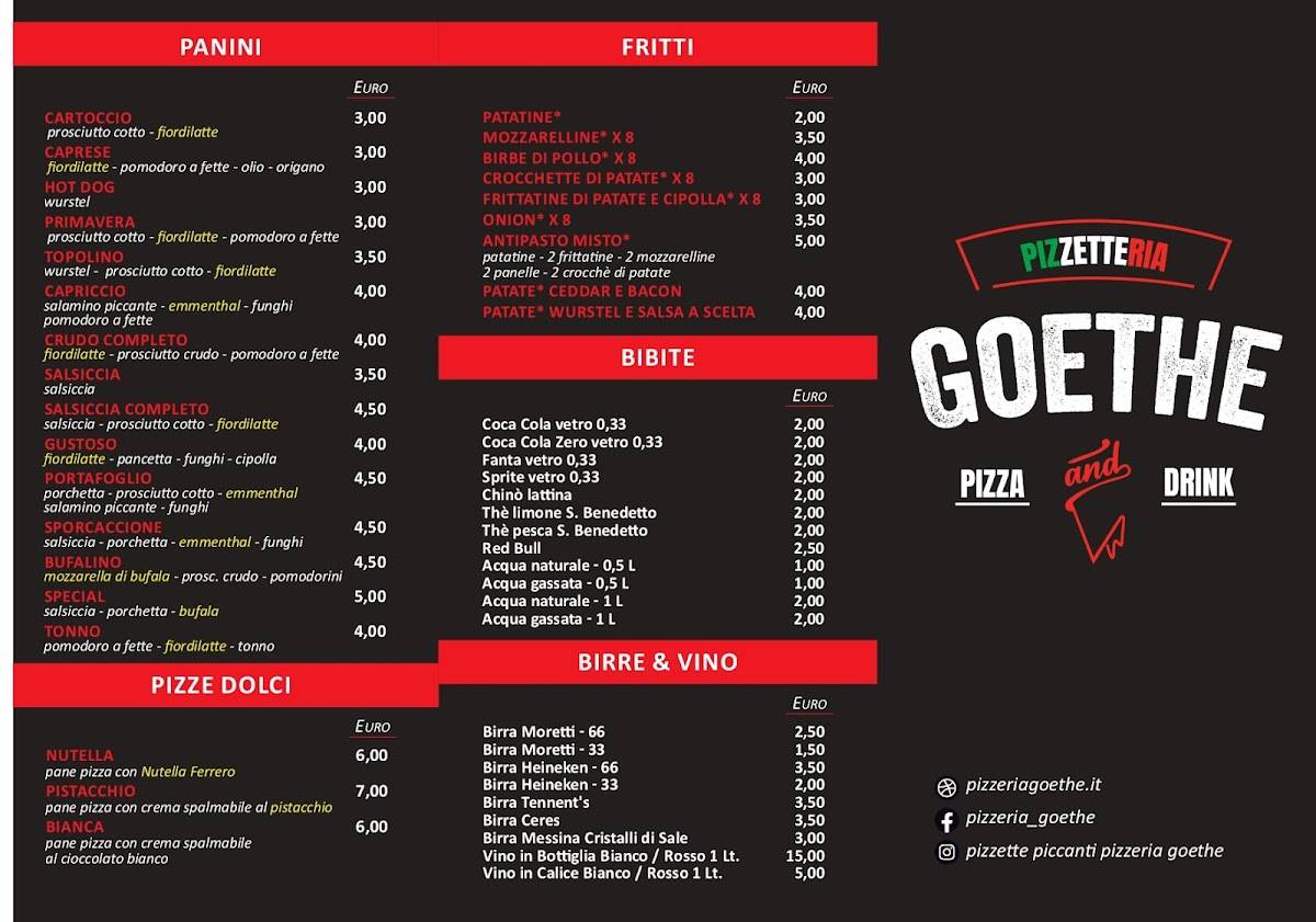 Menu di Goethe 
