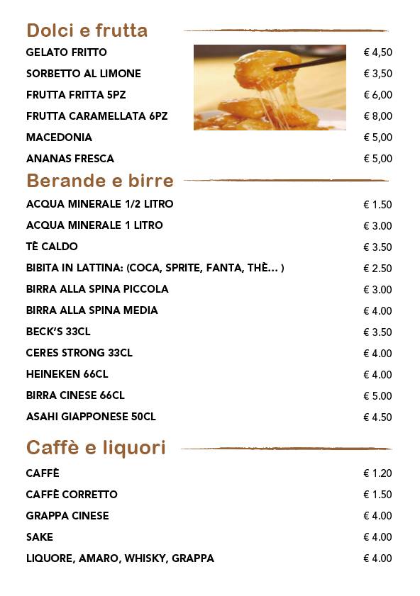 Menu di Golden Garden 