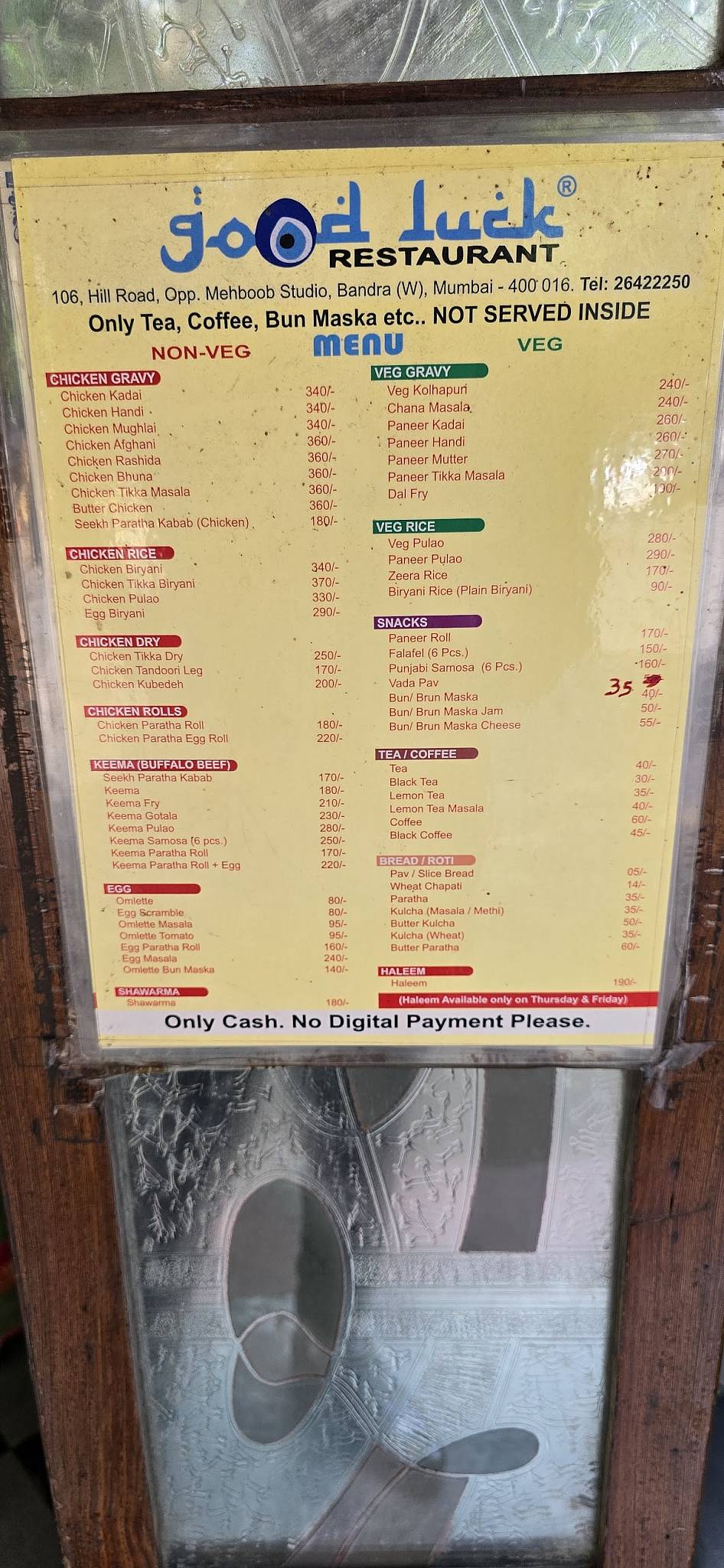 Good Luck Restaurant menu