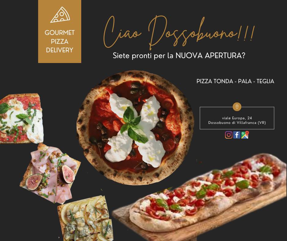 Menu di Gourmet pizza delivery 