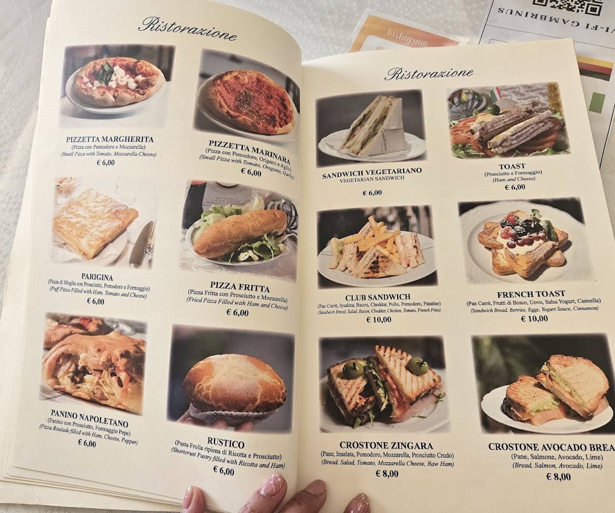 Menu di Gran Caffè Gambrinus 