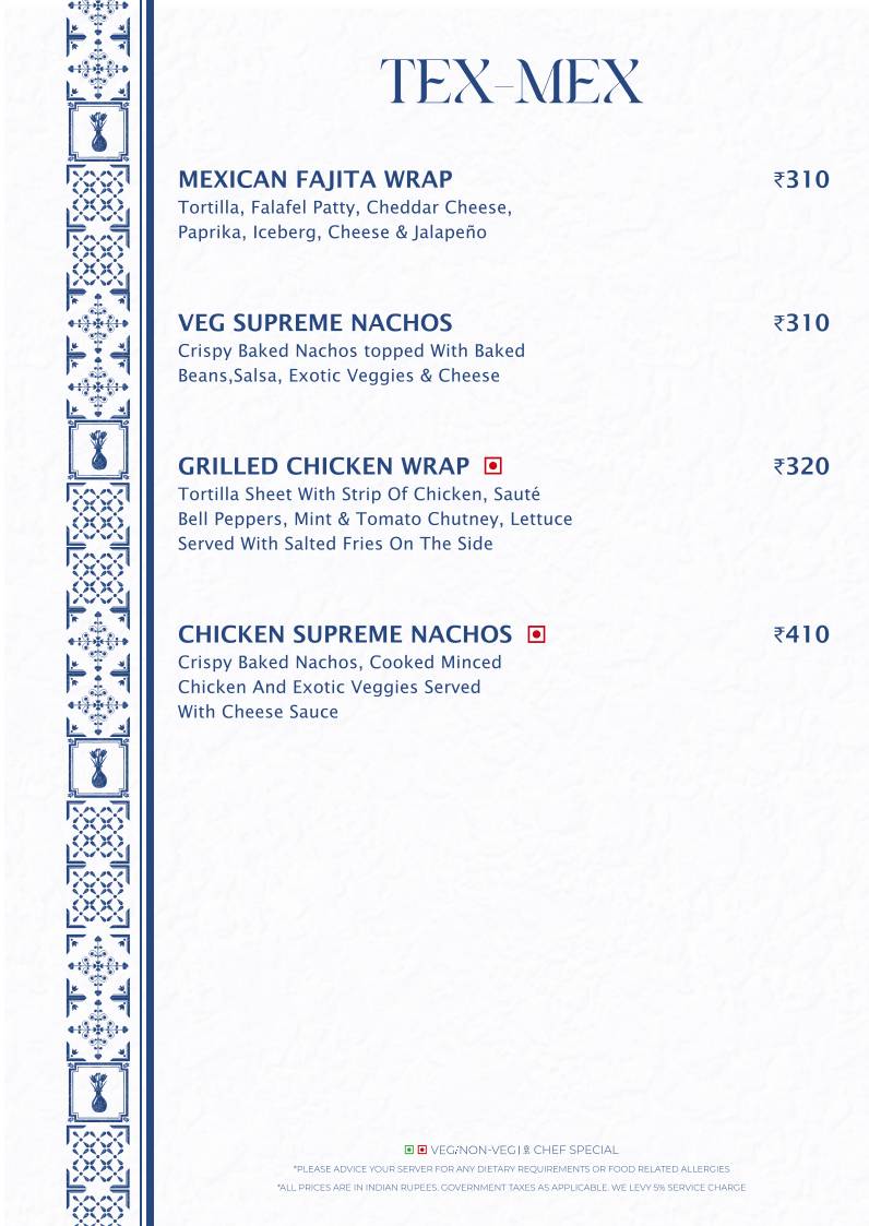 Gree ca Cafe Rooftop menu