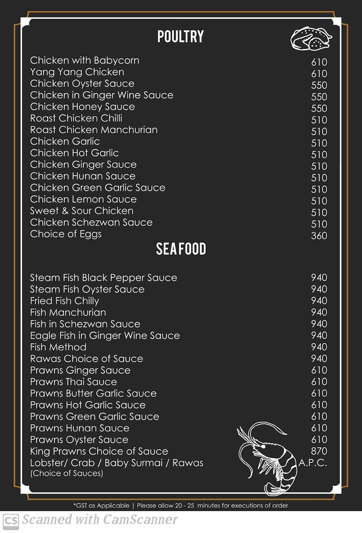 Green House menu