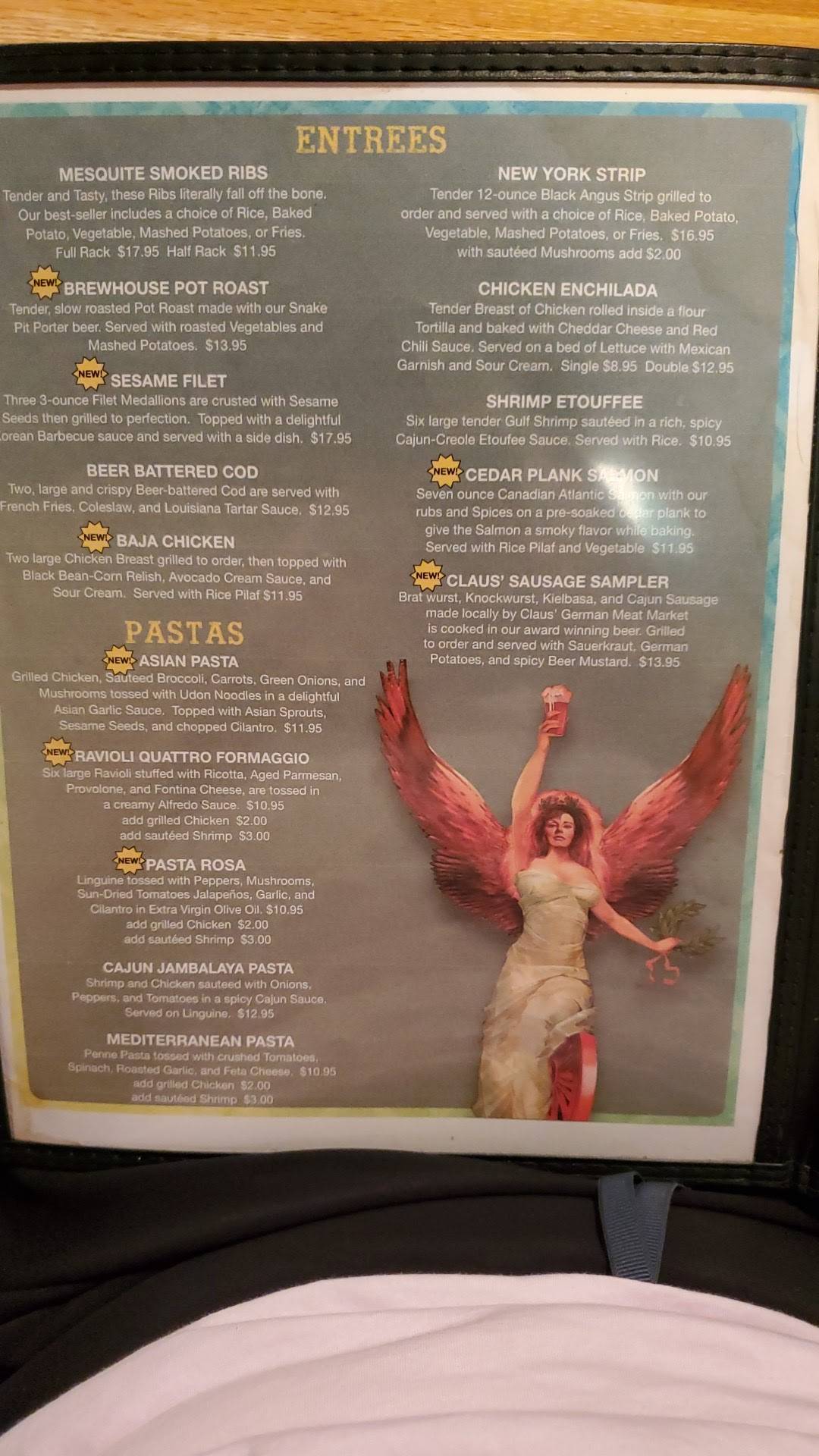 Menu at Oaken Barrel Brewing Company, Greenwood