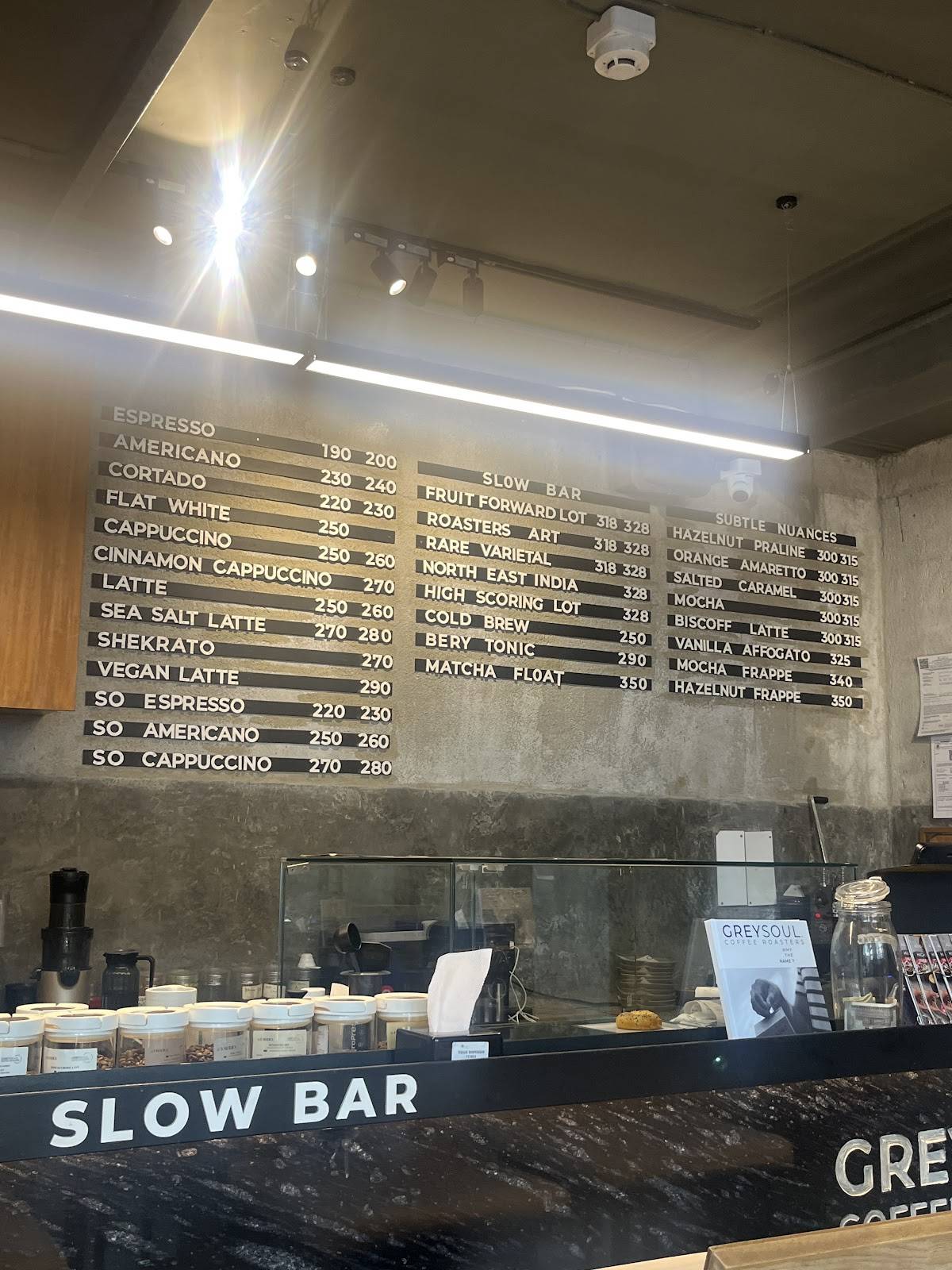 Grey Soul Coffee Roasters (Bandra West) menu