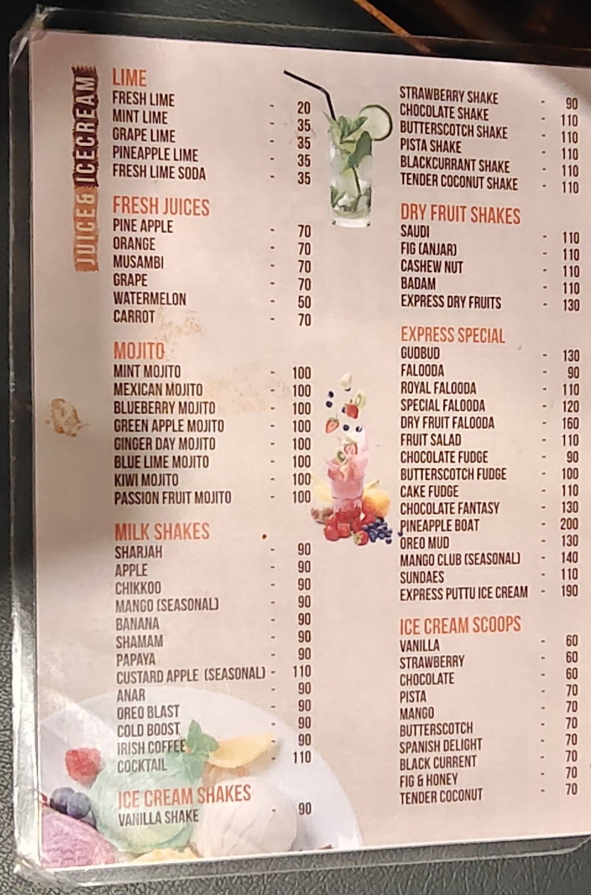 Menu at Grill Station Pothencode, Pothencode
