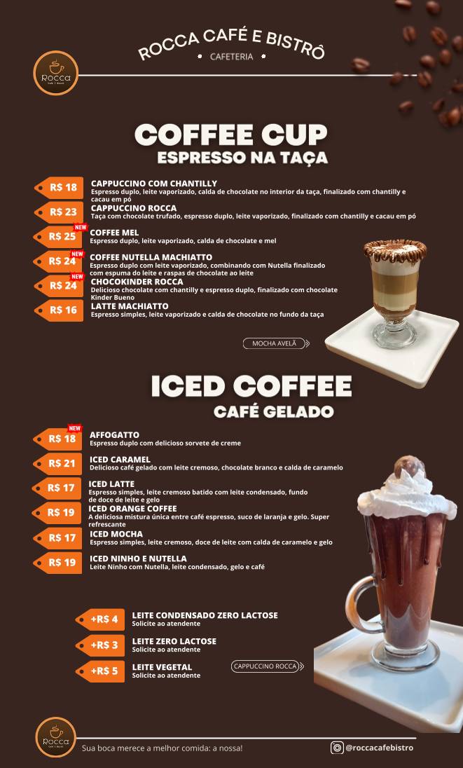 Rocca Café Bistrô cardápio