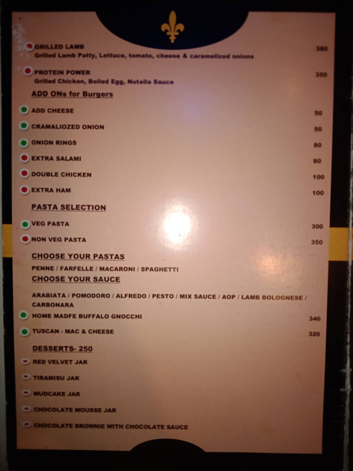 delectable cafe menu