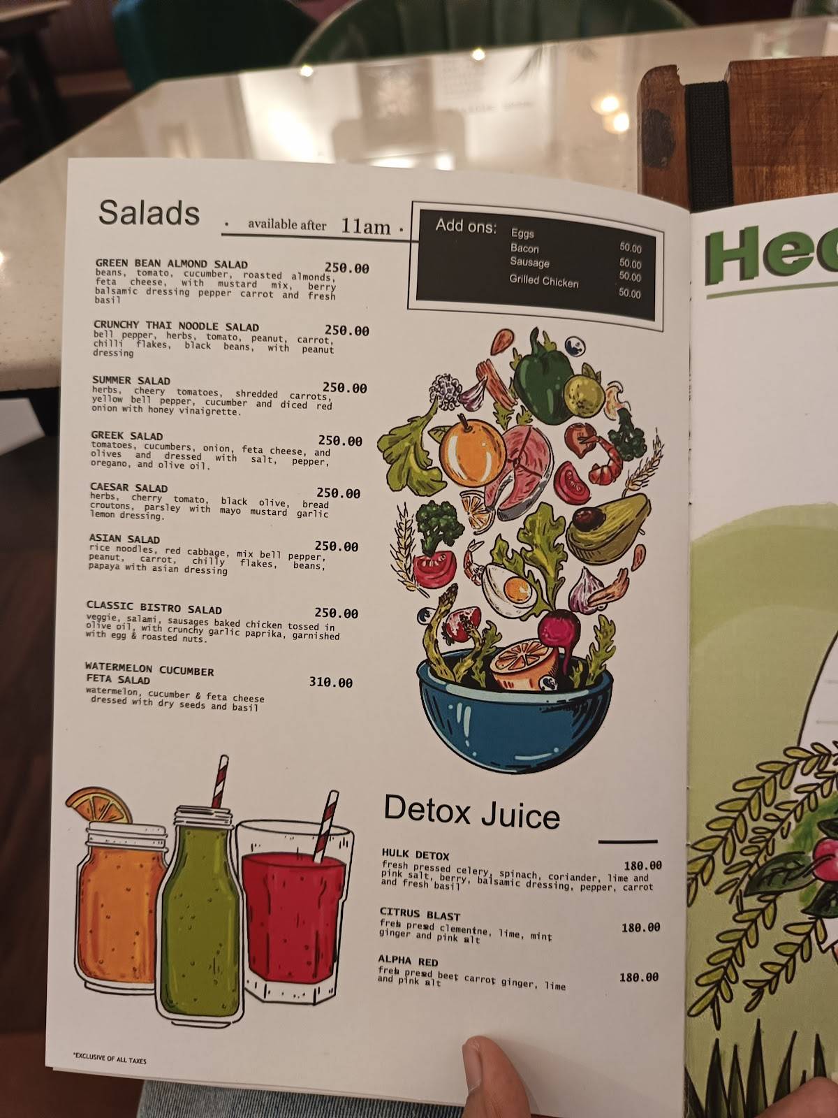 11th Avenue Cafe Bistro menu