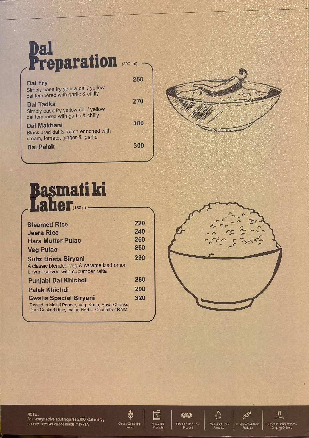 Gwalia Sweets, Street Food & Restaurant menu