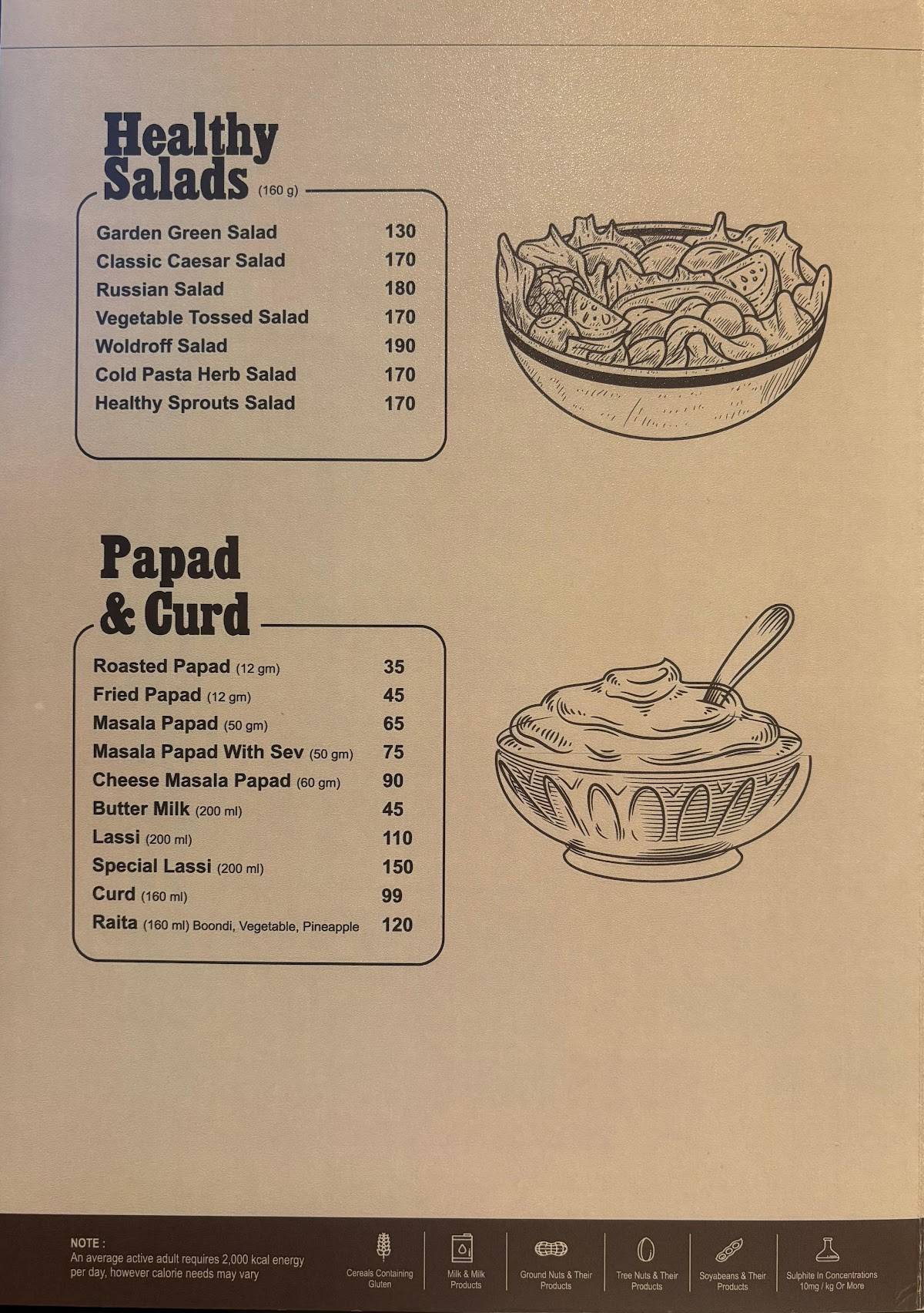 Gwalia Sweets, Street Food & Restaurant menu