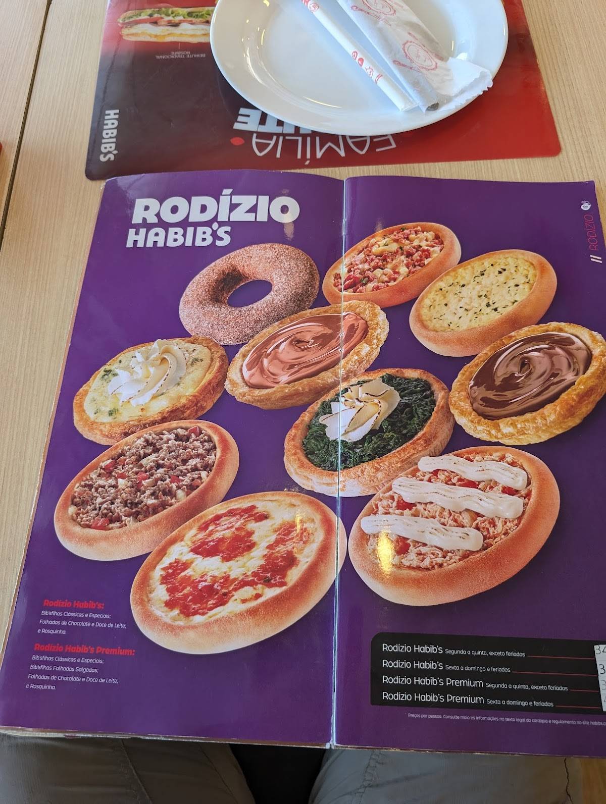 Habibs cardápio