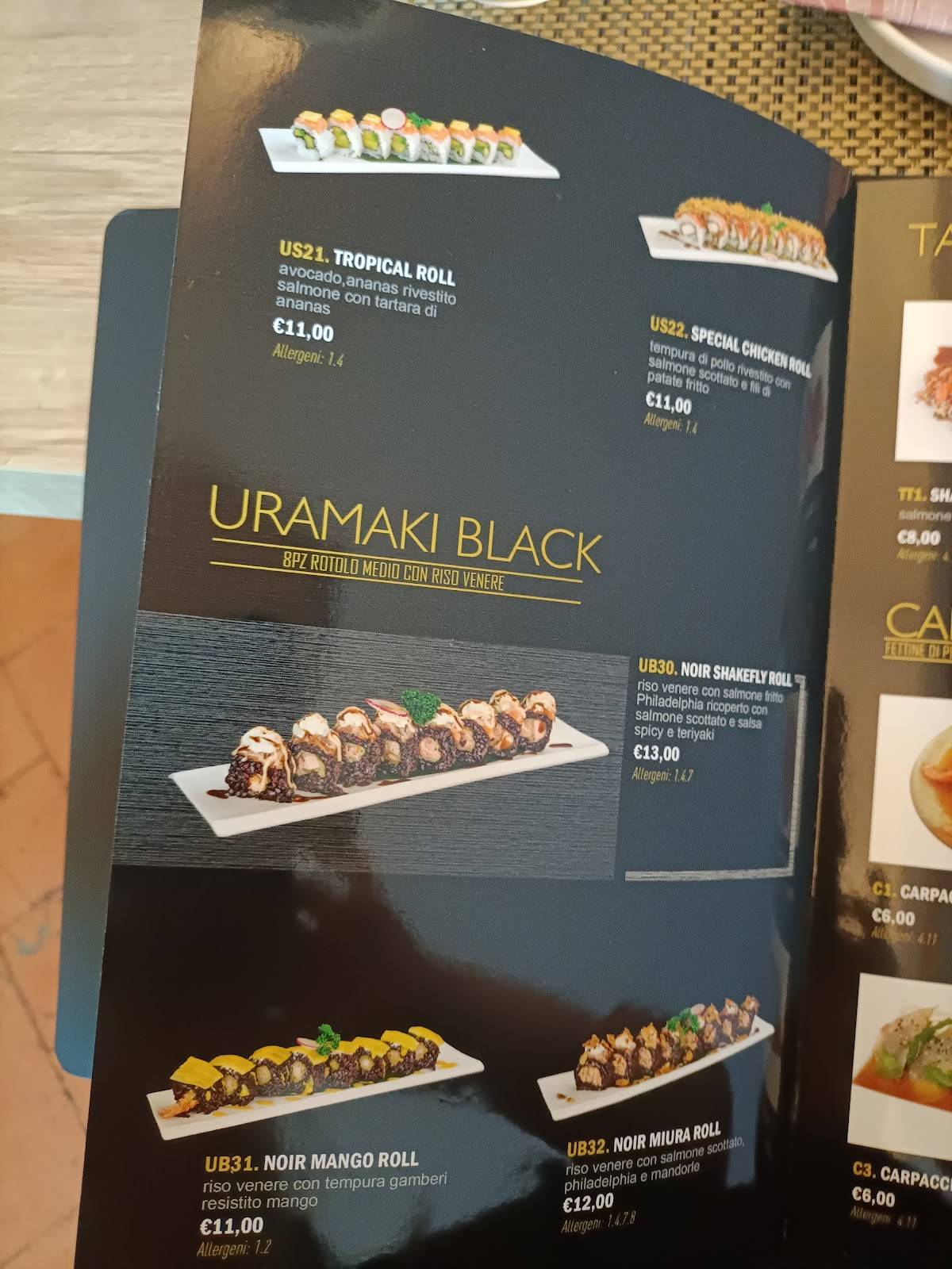 Menu di Hanami 