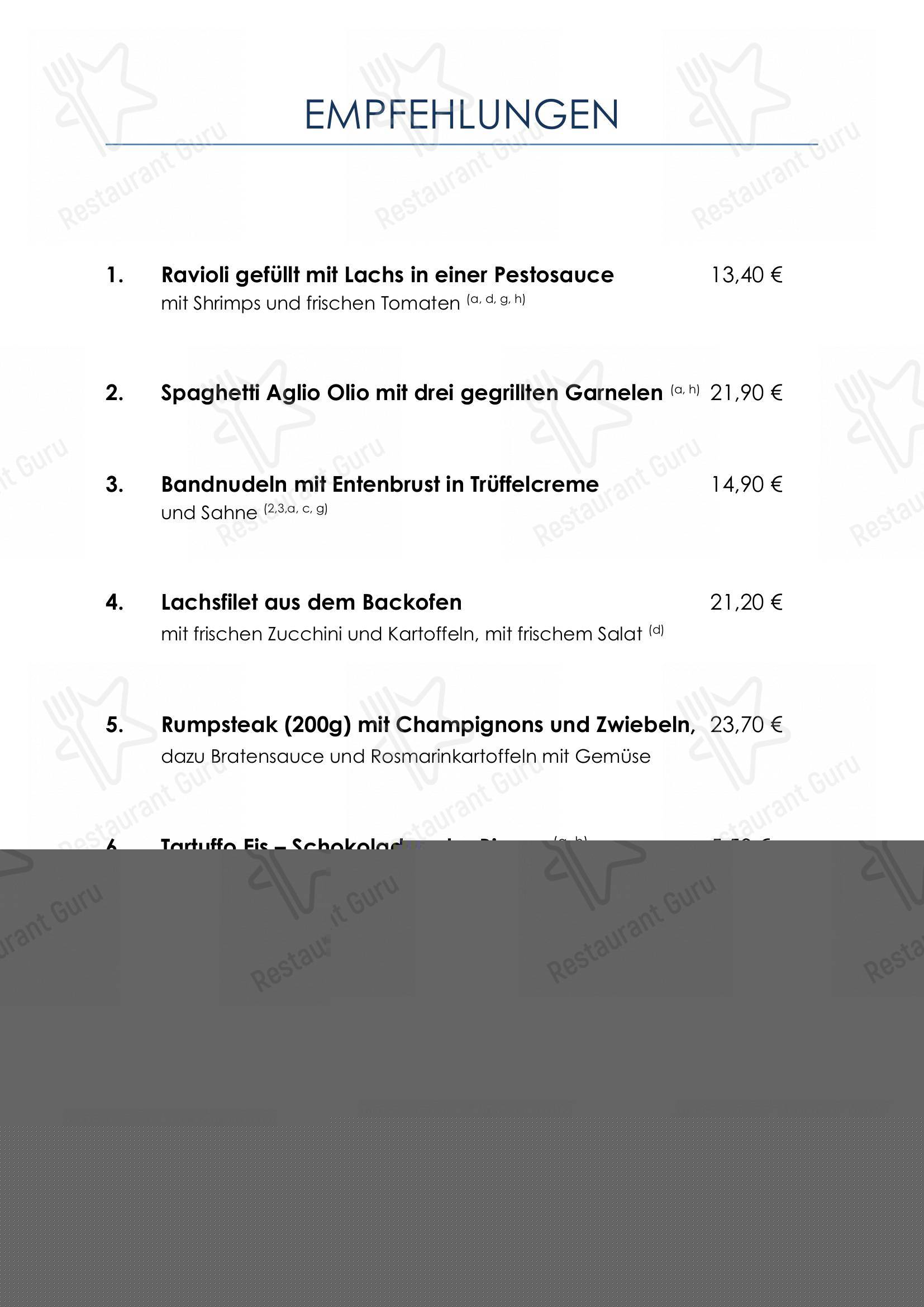 Ristorante Toscanini dans Hanovre - Menu bar