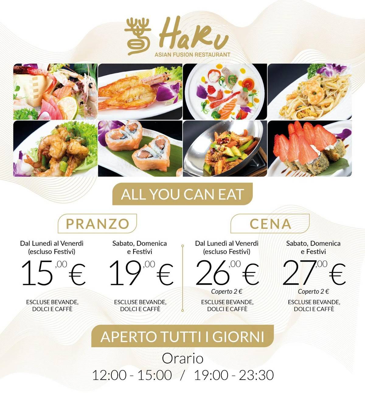 Menu di Haru Asian Fusion 