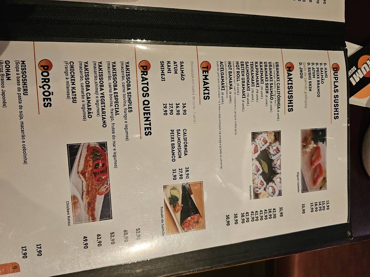 Harumi Sushi cardápio
