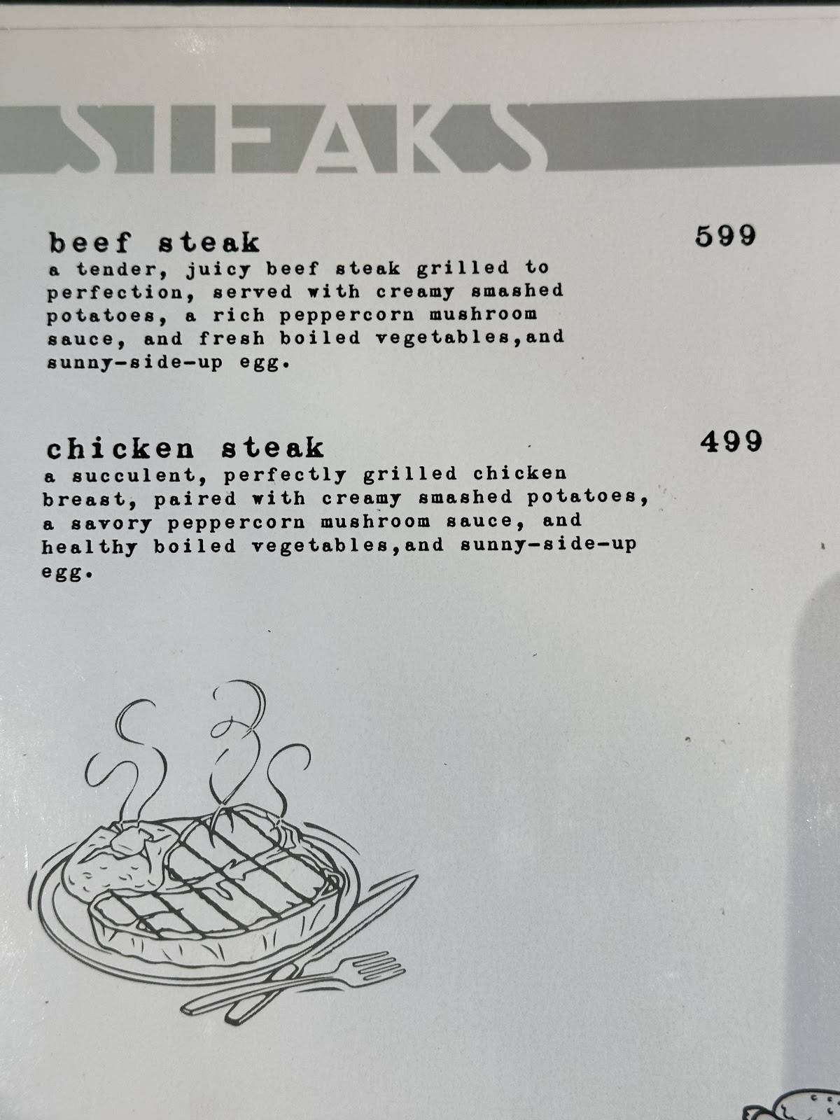 Heavenly Shack menu