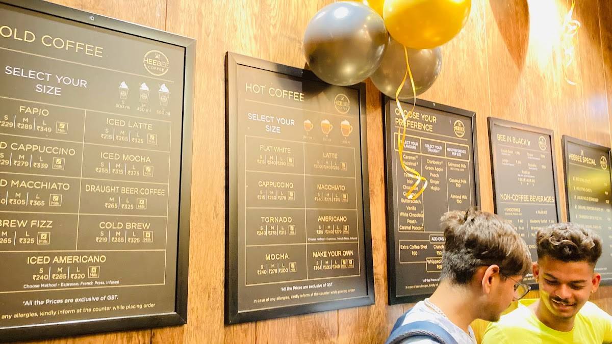 HeeBee Coffee menu