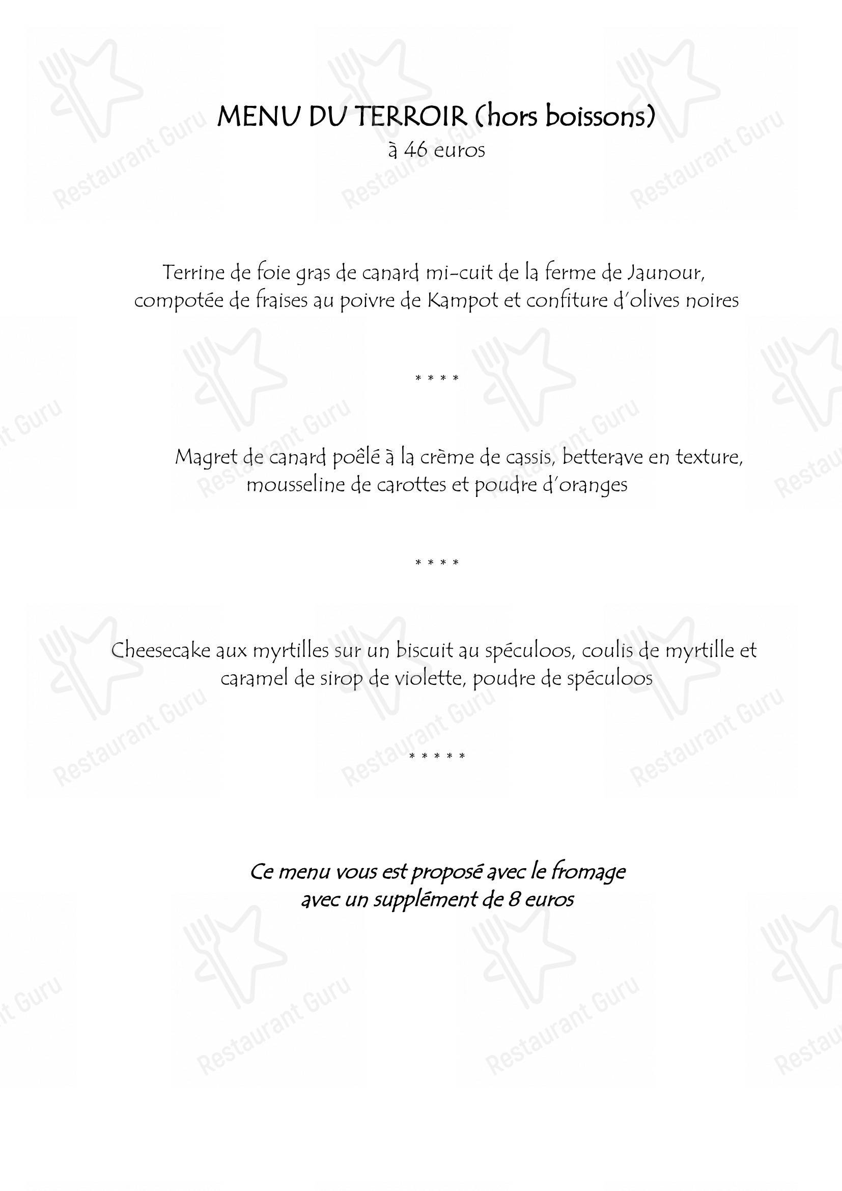 Menu pour Hercule Poireau dans Périgueux
