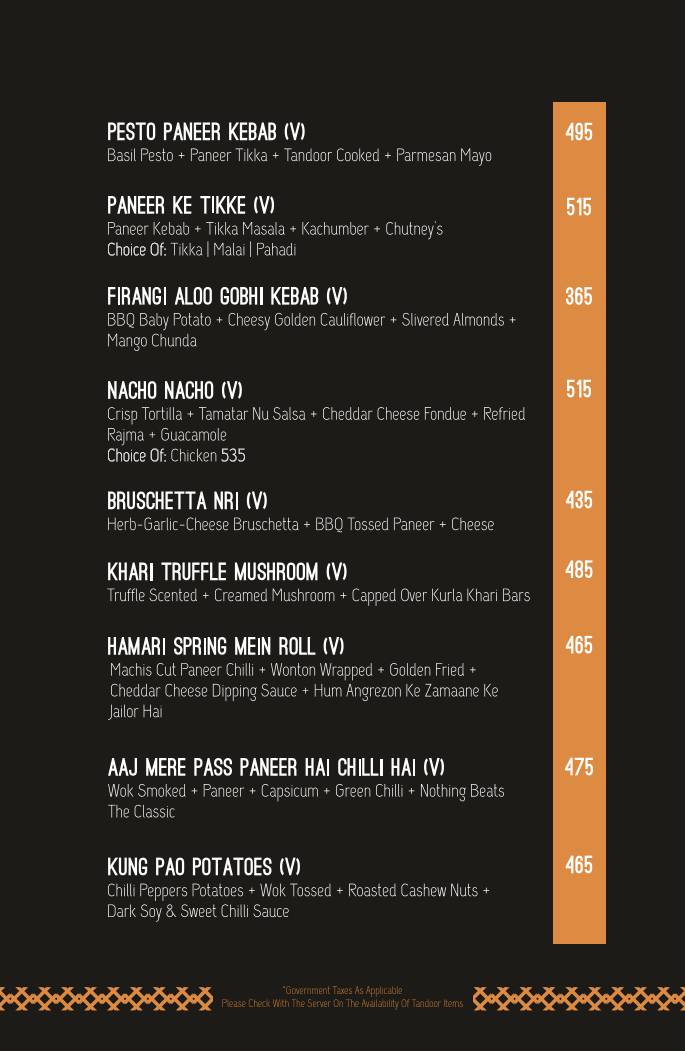 Hitchki, Viviana Mall, Thane menu