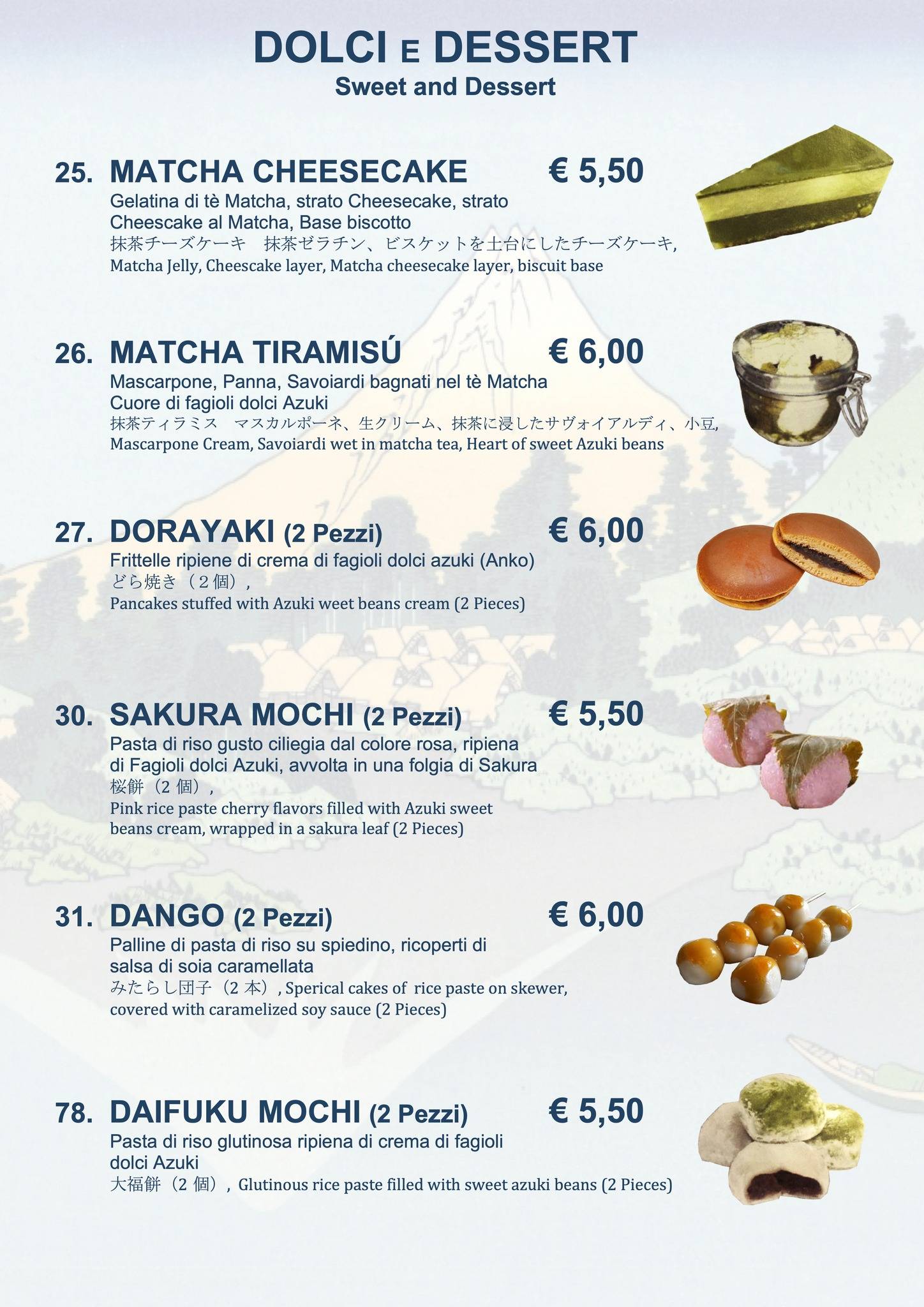 Menu di Hokusai Ramen 