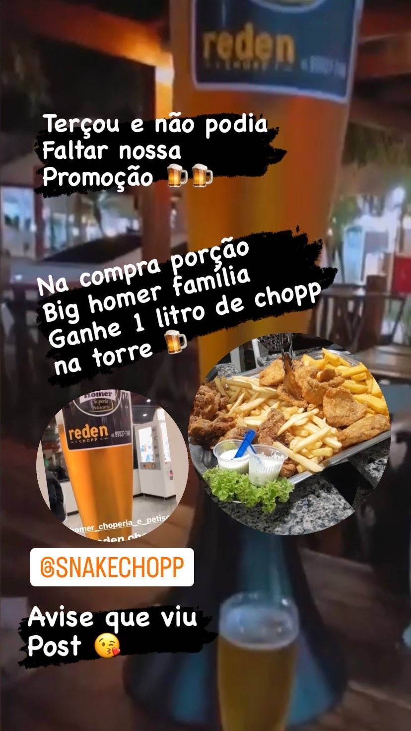 Homer Choperia e Petiscaria cardápio