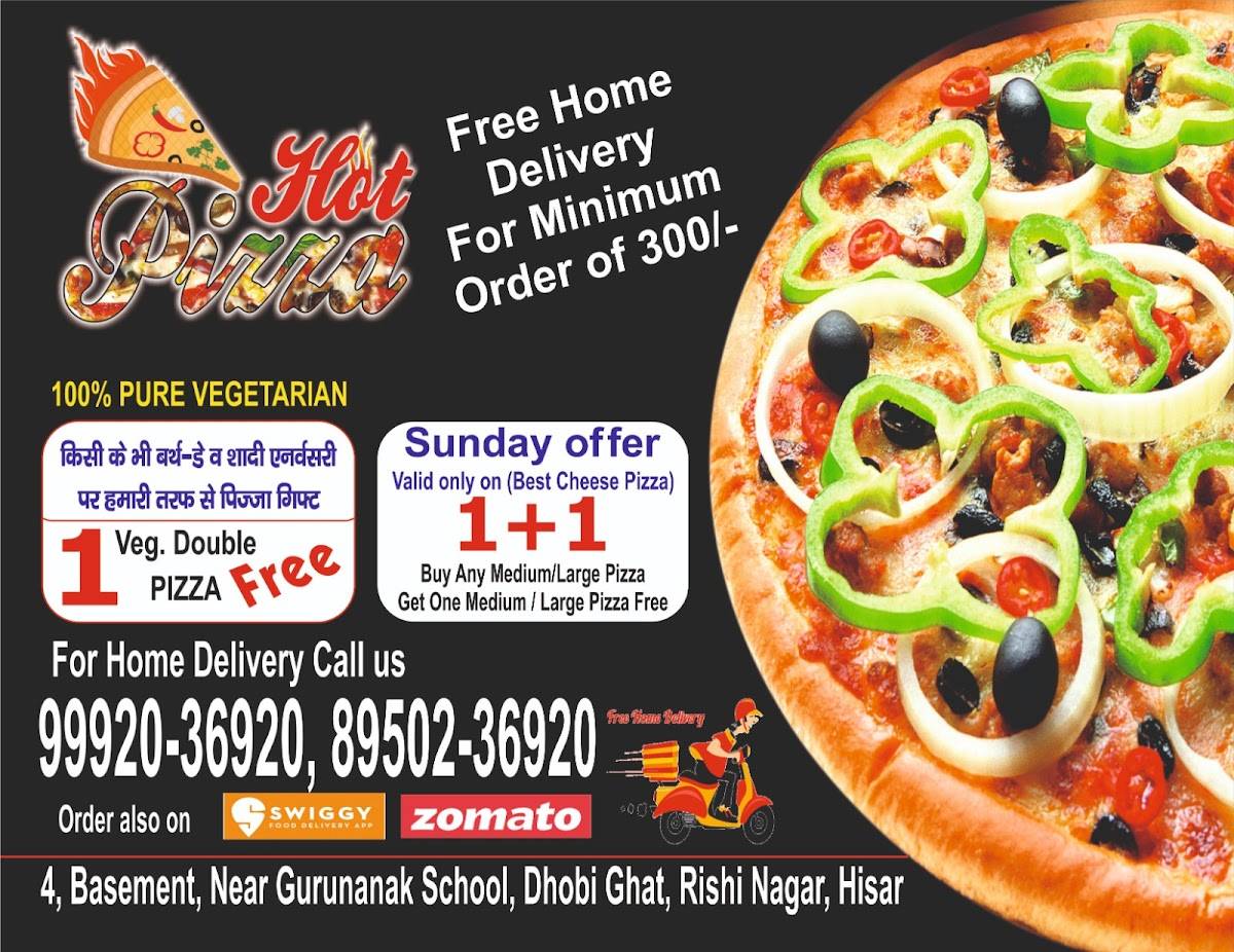 Hot Pizza Best Pizza Shop In Hisar menu