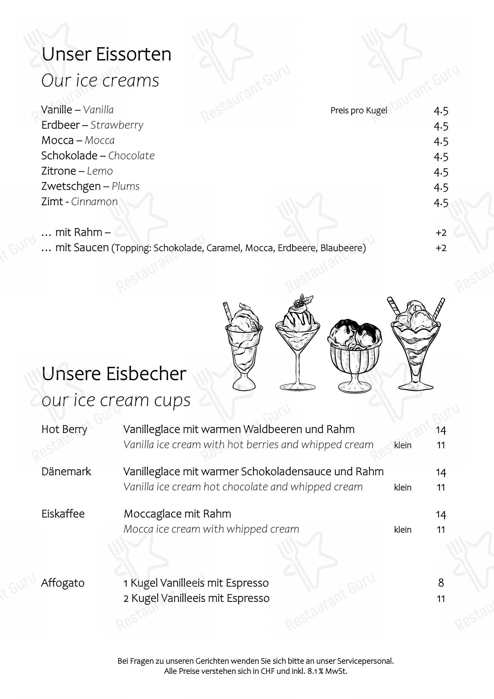 Menu bar per Hotel Ducan in Davos