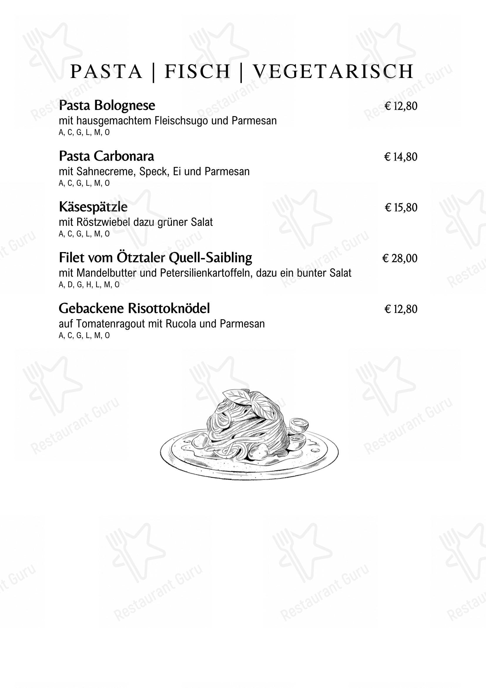 Menu pour Hotel Gasthof Neuner - Menu